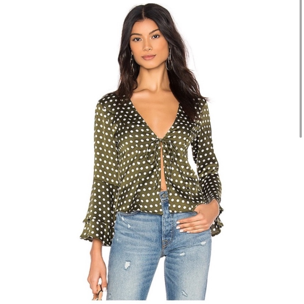 NWOT About Us - Juliet ruffle Top